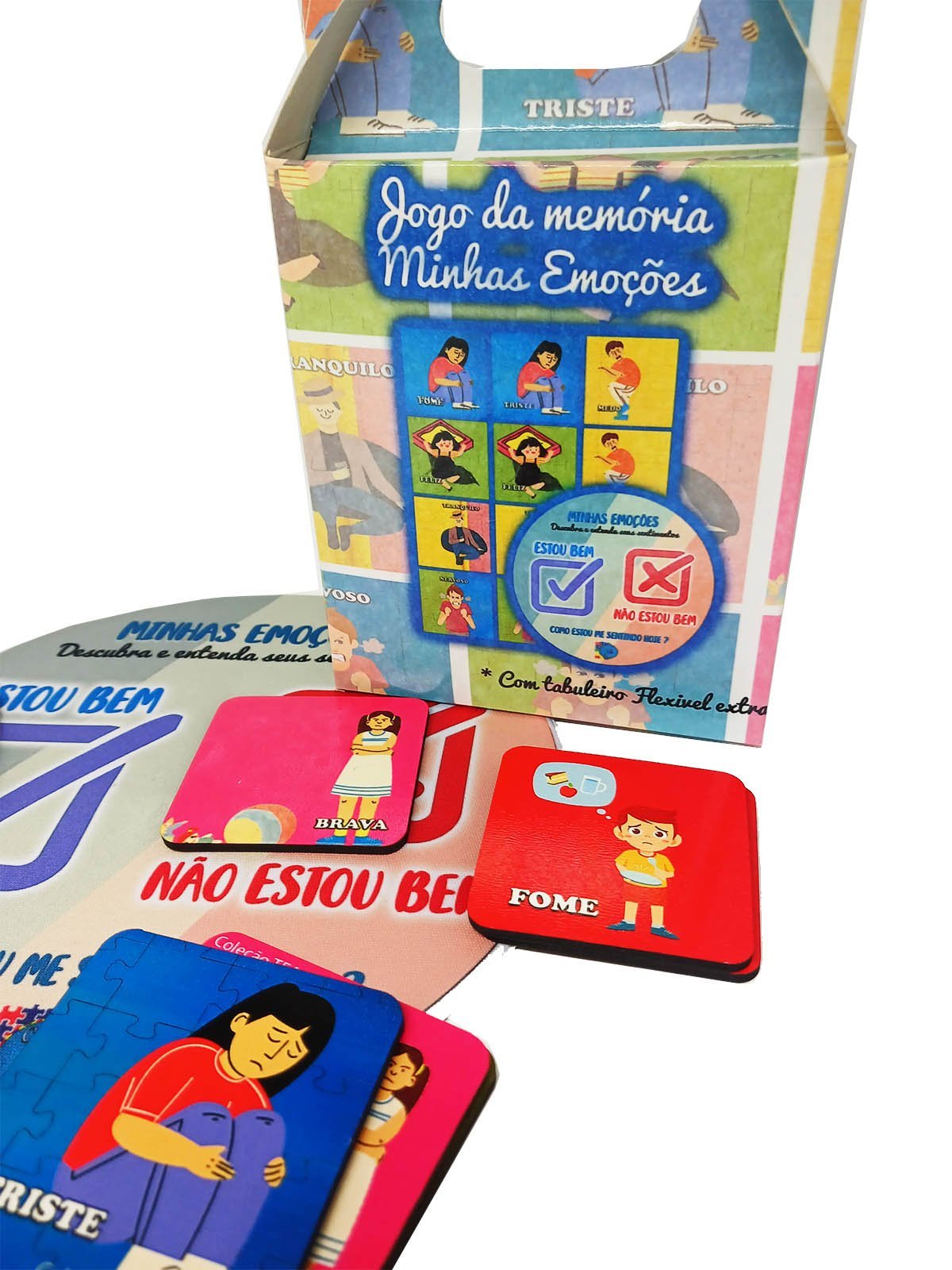 Super Jogo da Memória Emoções de 7 Pares para Autistas com Tabuleiro Exclusivo como Estou Hoje Reido - 3