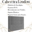 Ver imagem 3 de Cabeceira Queen 158 cm London Veludo Cinza Soon