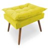 Poltrona Decorativa Deluxe com Puff Suede Amarelo - 2