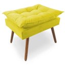 Ver imagem 2 de Poltrona Decorativa Deluxe com Puff Suede Amarelo