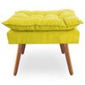 Poltrona Decorativa Deluxe com Puff Suede Amarelo - 3