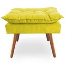 Ver imagem 3 de Poltrona Decorativa Deluxe com Puff Suede Amarelo