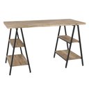 Ver imagem 5 de Mesa Escrivaninha Cavalete 135cm Estilo Industrial Prisma C08 Carvalho/Preto - Mpozenato