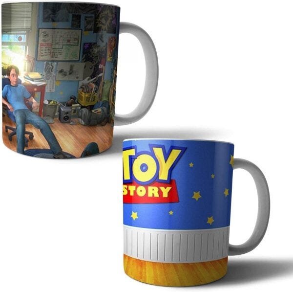 Jogo com 2 Canecas Porcelana Toy Story Andy 350ml (BD01)