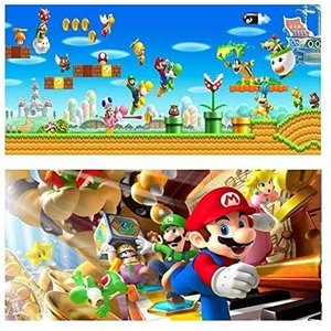 Jogo com 2 Canecas Porcelana Mario Luigi Nintendo 350ml (BD01)