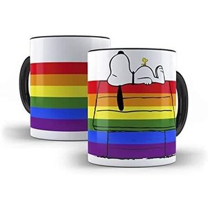 Caneca Snoopy - Arco íris