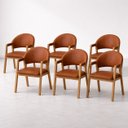 Ver imagem 3 de Conjunto Mesa Jantar Redonda 150cm + 6 Cadeiras Estofadas Allegra Noronha Sala Area Gourmet Varanda: