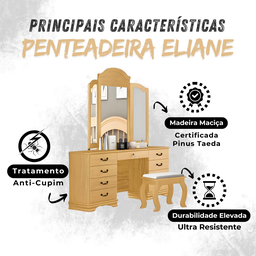 Penteadeira Eliane na Cor Mel - 4