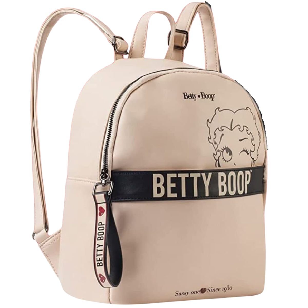 Bolsa de Costas Feminina Betty Boop Bege Semax