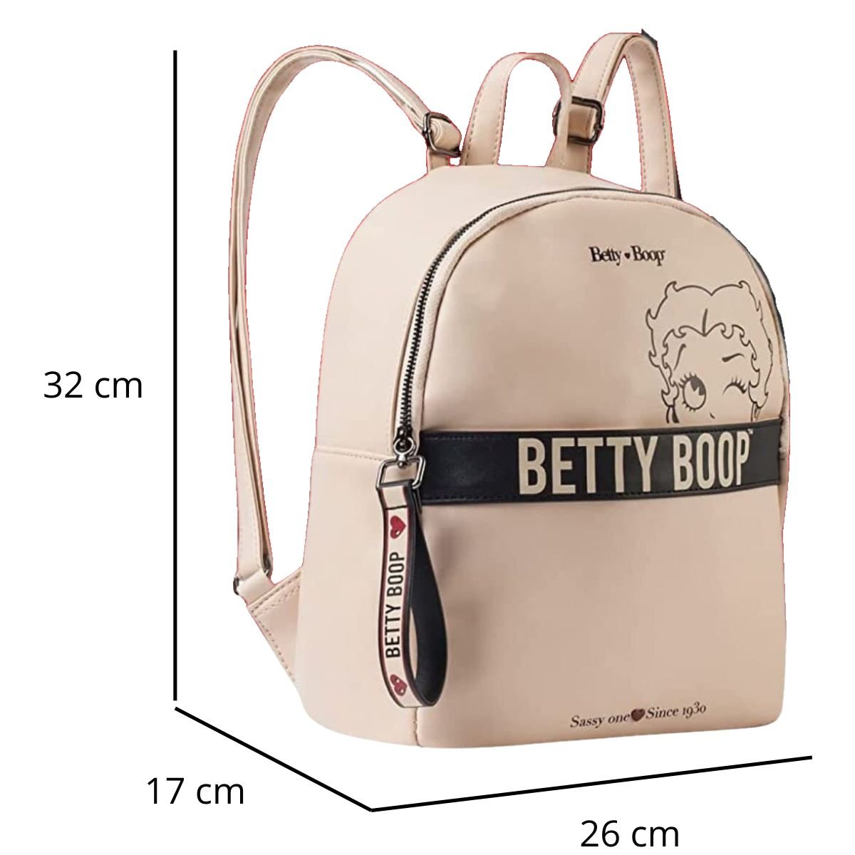 Bolsa de Costas Feminina Betty Boop Bege Semax - 6