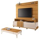 Ver imagem 2 de Estante Home Theater Bold e Mesa de Centro Cadenza Cinamomo Off White – Hb Móveis