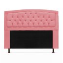 Ver imagem 2 de Kit Cabeceira Geovana + Calçadeira Baú Veneza King Size 195cm Suede - Ecotec Decor:Rosa