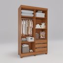 Ver imagem 4 de Guarda-Roupa Infantil 4 Portas 3 Gavetas Sofia Espresso Móveis Marrom/Cinamomo/Off White