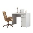 Ver imagem 2 de Escrivaninha Mesa de Computador com Gavetas e Porta para Quarto Home Office