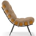 Ver imagem 6 de Kit 2 Poltronas Decorativas Sala de Estar Costela L02 Linho Bege Escuro - Lyam Decor