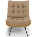 Ver imagem 3 de Kit 2 Poltronas Decorativas Sala de Estar Costela L02 Linho Bege Escuro - Lyam Decor
