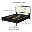 Ver imagem 5 de Cama Quenn Palhinha Oslo 27056 Pes Madeira 152 Cm Nero Artesano
