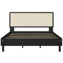 Ver imagem 1 de Cama Quenn Palhinha Oslo 27056 Pes Madeira 152 Cm Nero Artesano