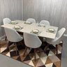 Sala de Jantar Mesa Lucerna 2,19m com 6 Cadeira Dilly Base Fixa - 1