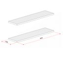 Ver imagem 2 de Par de Prateleiras Suspensa  Minimalista Preto Mdf Organizador Escritório Quarto Sala - Rufatto Deco