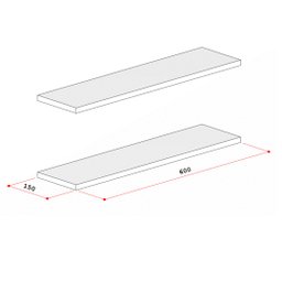 Par de Prateleiras Suspensa  Minimalista Preto Mdf Organizador Escritório Quarto Sala - Rufatto Deco - 2