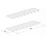 Par de Prateleiras Suspensa  Minimalista Preto Mdf Organizador Escritório Quarto Sala - Rufatto Deco - 2
