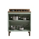 Ver imagem 2 de Balcão Cozinha 80 cm 2 Pts Conecta Frizz Verde Mint/Ebano