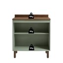 Ver imagem 7 de Balcão Cozinha 80 cm 2 Pts Conecta Frizz Verde Mint/Ebano