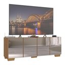 Ver imagem 1 de Rack Tv até 50 Polegadas com Espelhos Mp1083 Rustic Natural