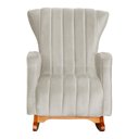 Ver imagem 3 de Kit 2 Poltrona Decorativa Melinda Balanço Suede Bege - Fm