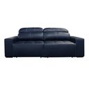 Ver imagem 1 de Sofá 3 Lugares Retrátil Reclinável Levi 250cm Couro Azul Escuro - Sallar Home
