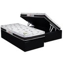 Ver imagem 1 de Cama Box Baú Solteiro: Colchão Ortopédico Luckspuma D33 / Ag65 Aspen 50 Pró Saúde + Base Crc