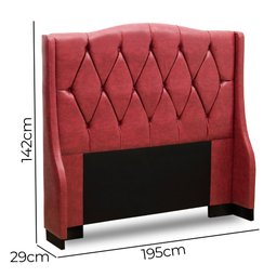 Cabeceira Estofada King Size Esparta 1,95 Material Sintético - Star Confort - 3