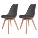 Ver imagem 1 de Kit 2 Cadeiras para Sala de Jantar Saarinen Cinza