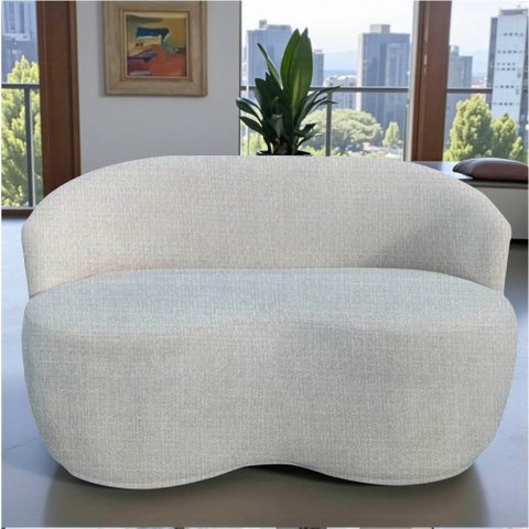 Namoradeira Decorativa Beatriz Orgânica Linho Bege