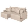 Sofá Cama Retrátil 160cm Essence D05 Linho Bege/camel - Mpozenato - 2