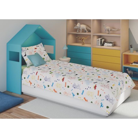 Cama Patrulha Canina Menino 3pçs 100% Algodão 1,40x2,10m