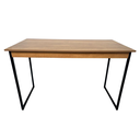 Ver imagem 4 de Mesa Pé de Ferro Diretor 90 Cm:freijó