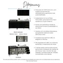 Ver imagem 6 de Armário de Cozinha Compacta Modulada 200cm 3 Peças Milão Menu Móveis Preto
