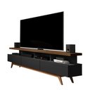 Ver imagem 3 de Rack com Nichos Vivare Wood 1,8 Black-Freijó - Giga