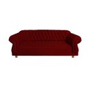Ver imagem 1 de Sofá Chesterfield Capitone Elisabeth Suede Vermelho 1,80cm
