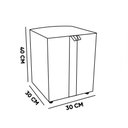 Ver imagem 3 de Puff  Quadrado Descanso Sala Kit 2 com Alça Lucca Base Fixa Sintético Pu Nozes e Linho Bege