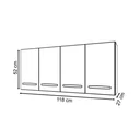 Ver imagem 2 de Armário Aéreo Mara 1.20 Móblis com 4 Portas Branco