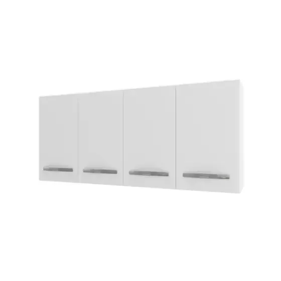 Armário Aéreo Mara 1.20 Móblis com 4 Portas Branco