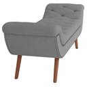 Ver mais imagens de Kit Cabeceira Cama Box Casal 195cm Madrid com Puff Recamier Santorini Bouclê Cinza