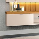 Ver imagem 7 de Painel Home Suspenso 1.8 para TV até 55" Sala de Estar Illusion Off White/Cinamomo G26 - HB Móveis