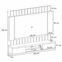 Ver imagem 4 de Painel Home Suspenso 1.8 para TV até 55" Sala de Estar Illusion Off White/Cinamomo G26 - HB Móveis