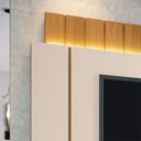 Ver imagem 6 de Painel Home Suspenso 1.8 para TV até 55" Sala de Estar Illusion Off White/Cinamomo G26 - HB Móveis