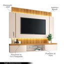 Ver imagem 3 de Painel Home Suspenso 1.8 para TV até 55" Sala de Estar Illusion Off White/Cinamomo G26 - HB Móveis