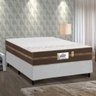 Cama Box Casal Colchão Molas Flora Gazin + Box Sintético 52x138x188 Branco - 2